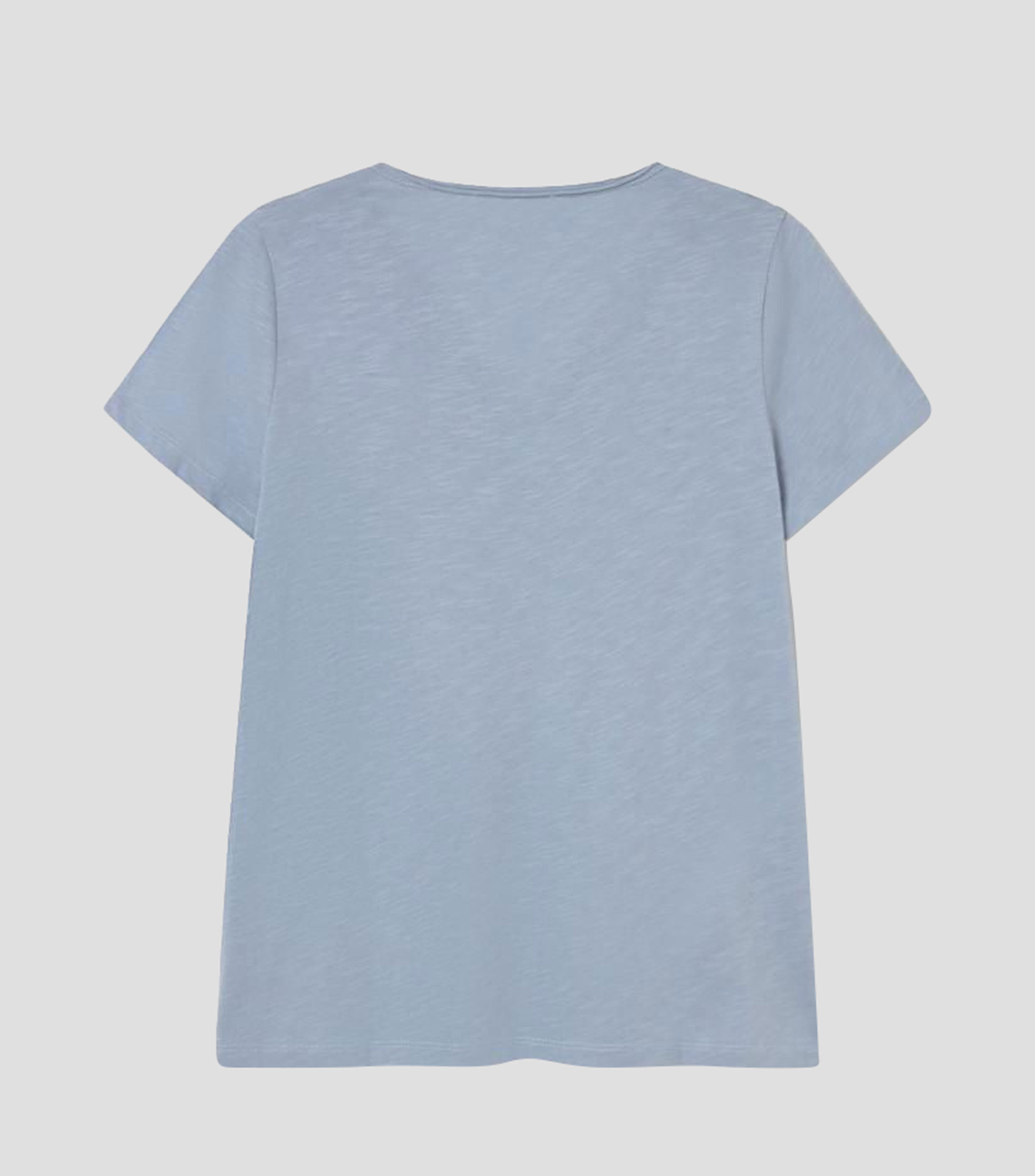 Playera cuello V manga corta liso Mujer
